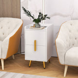 Nightstand Side Tables with 2 Drawers and 2 USB Ports