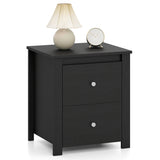 Nightstand with 2 Drawers & Storage for Bedroom Living Room Small Spaces