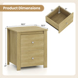 Nightstand with 2 Drawers & Storage for Bedroom Living Room Small Spaces