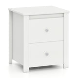 Nightstand with 2 Drawers & Storage for Bedroom Living Room Small Spaces