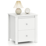 Nightstand with 2 Drawers & Storage for Bedroom Living Room Small Spaces