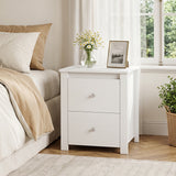 Nightstand with 2 Drawers & Storage for Bedroom Living Room Small Spaces