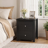 Nightstand with 2 Drawers & Storage for Bedroom Living Room Small Spaces