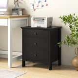 3-Drawer Wooden Nightstand Modern Bedside Table