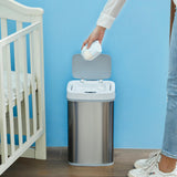 Odor Shield Infrared Motion Sensor Trash Can 4 Gallon for Bedroom Office | NPT-15-1WH | NPT-16-1