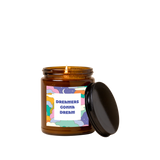 Candle Jar w/Lid Amber - Delightful