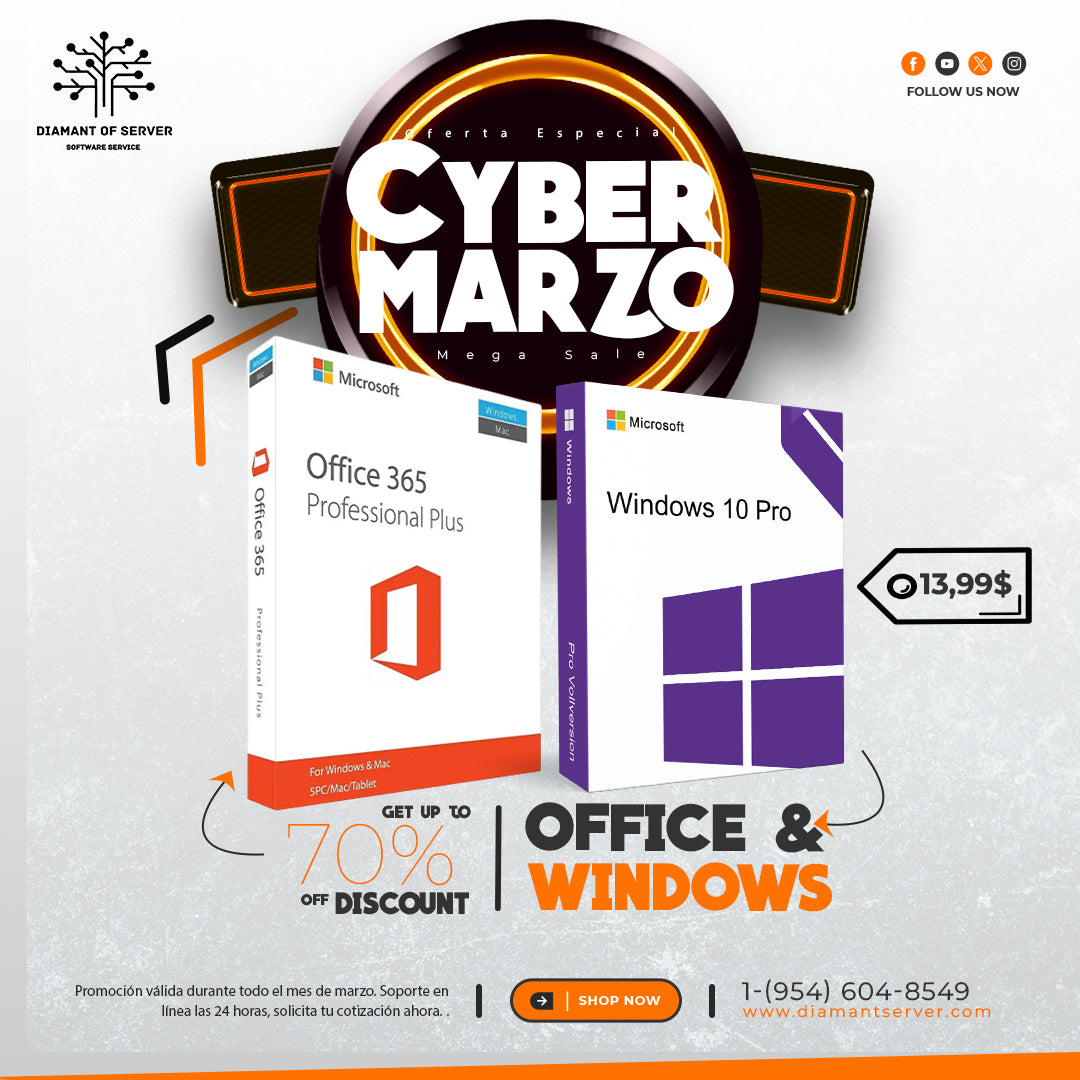 Combo Windows 10 Pro + Office 365 Original Microsoft