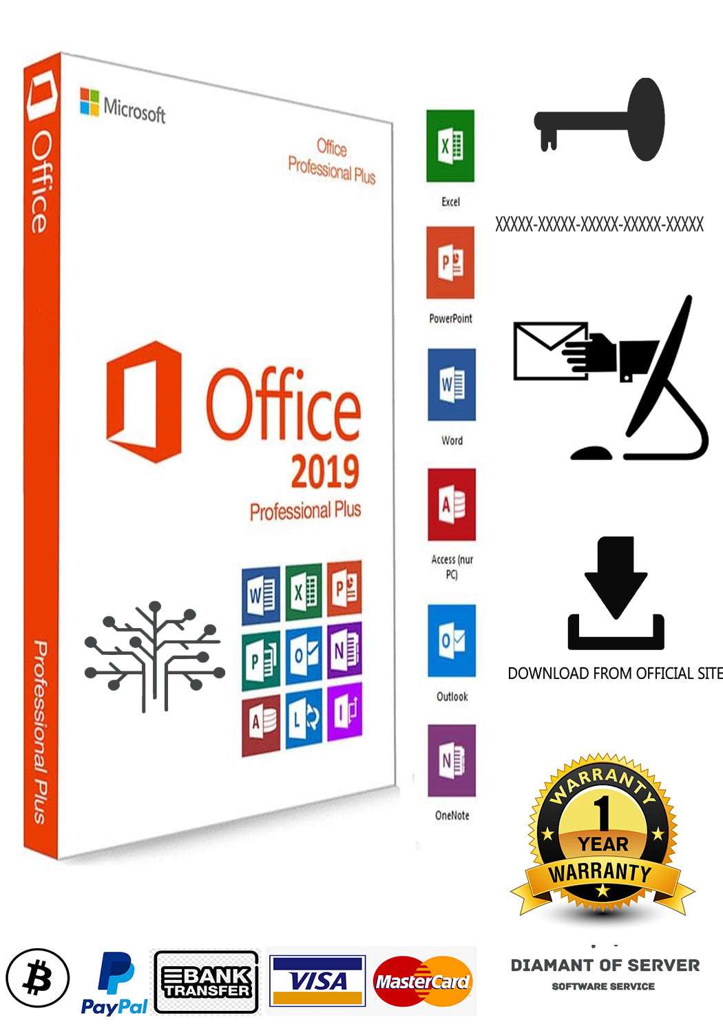 Office 2019 Professional Plus Genuine Key Licencia Permanente