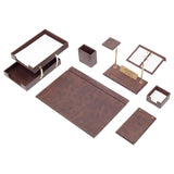 MOOG Leather Desk Set - Double Document Tray- Gray - 10 PCS