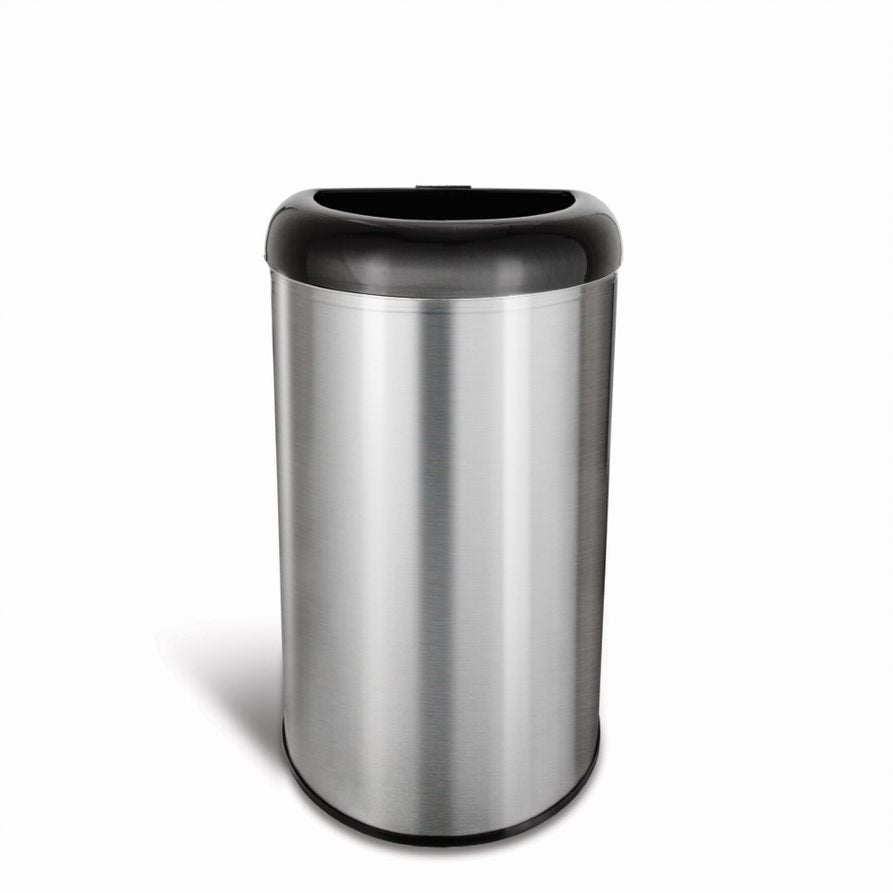 Semi-Round Open Top Trash Can 13 Gallon, Black/Blue/Red | OTT-50-19