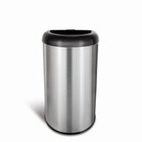 Semi-Round Open Top Trash Can 13 Gallon, Black/Blue/Red | OTT-50-19