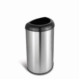 Semi-Round Open Top Trash Can 13 Gallon, Black/Blue/Red | OTT-50-19