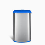 Semi-Round Open Top Trash Can 13 Gallon, Black/Blue/Red | OTT-50-19