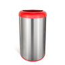 Semi-Round Open Top Trash Can 13 Gallon, Black/Blue/Red | OTT-50-19