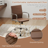Office Chair Height Adjustable Conference Room Chair with Rocking Backrest Armrests