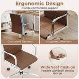Office Chair Height Adjustable Conference Room Chair with Rocking Backrest Armrests
