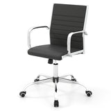 Office Chair Height Adjustable Conference Room Chair with Rocking Backrest Armrests