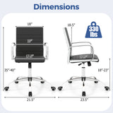 Office Chair Height Adjustable Conference Room Chair with Rocking Backrest Armrests