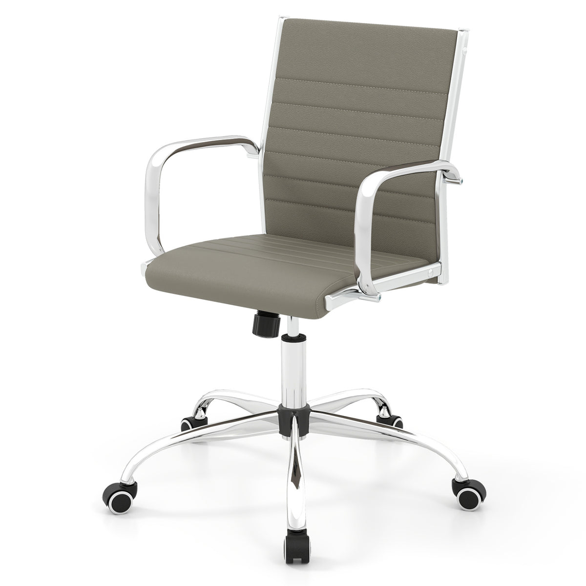 Office Chair Height Adjustable Conference Room Chair with Rocking Backrest Armrests