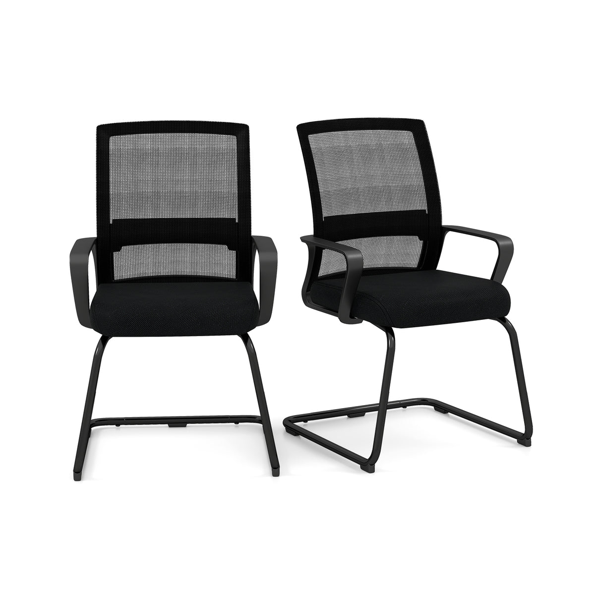 Office Guest Chair with Lumbar Support for Waiting Room-2 Pieces