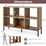 Open-Back Bookshelf with Drawer for Study