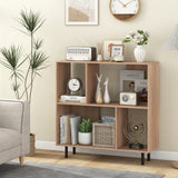 Open Shelf Bookcase with 4 Compartments