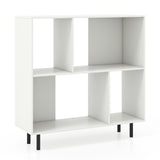 Open Shelf Bookcase with 4 Compartments