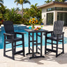 Outdoor 29 Inch Height Bar Stool with Backrest and Armrests