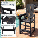 Outdoor 29 Inch Height Bar Stool with Backrest and Armrests