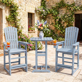 Outdoor 29 Inch Height Bar Stool with Backrest and Armrests