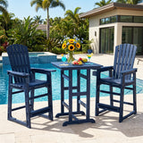 Outdoor 29 Inch Height Bar Stool with Backrest and Armrests