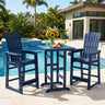 Outdoor 29 Inch Height Bar Stool with Backrest and Armrests