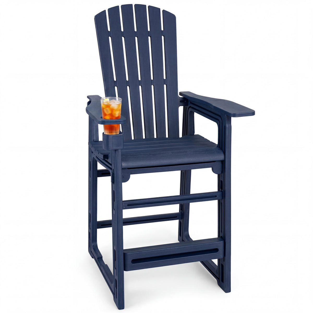 Outdoor 29 Inch Height Bar Stool with Backrest and Armrests