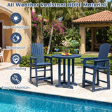 Outdoor 29 Inch Height Bar Stool with Backrest and Armrests