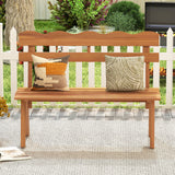 Outdoor Acacia Wood Garden Bench with 800 lbs Weight Capacity