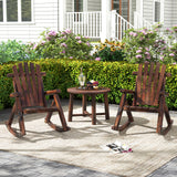 Wood Single Porch Rocker Lounge Patio Rocking Chair
