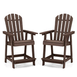 HDPE Patio Chair with Armrest and Footrest for Indoor Outdoor