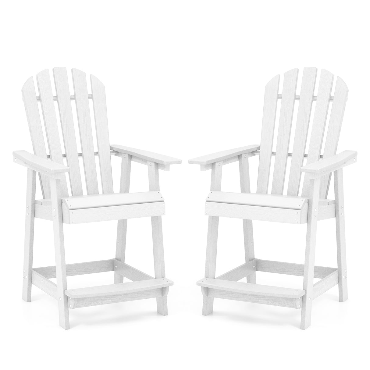 HDPE Patio Chair with Armrest and Footrest for Indoor Outdoor