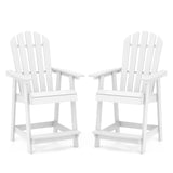 HDPE Patio Chair with Armrest and Footrest for Indoor Outdoor