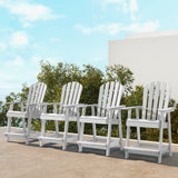 HDPE Patio Chair with Armrest and Footrest for Indoor Outdoor