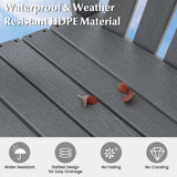 HDPE Patio Chair with Armrest and Footrest for Indoor Outdoor