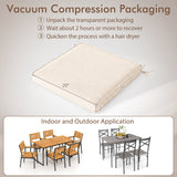 Outdoor Chair Cushion Set of 4 Waterproof Olefin Seat Cushions