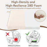 Outdoor Chair Cushion Set of 4 Waterproof Olefin Seat Cushions