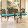 Outdoor Chair Cushion Set of 4 Waterproof Olefin Seat Cushions