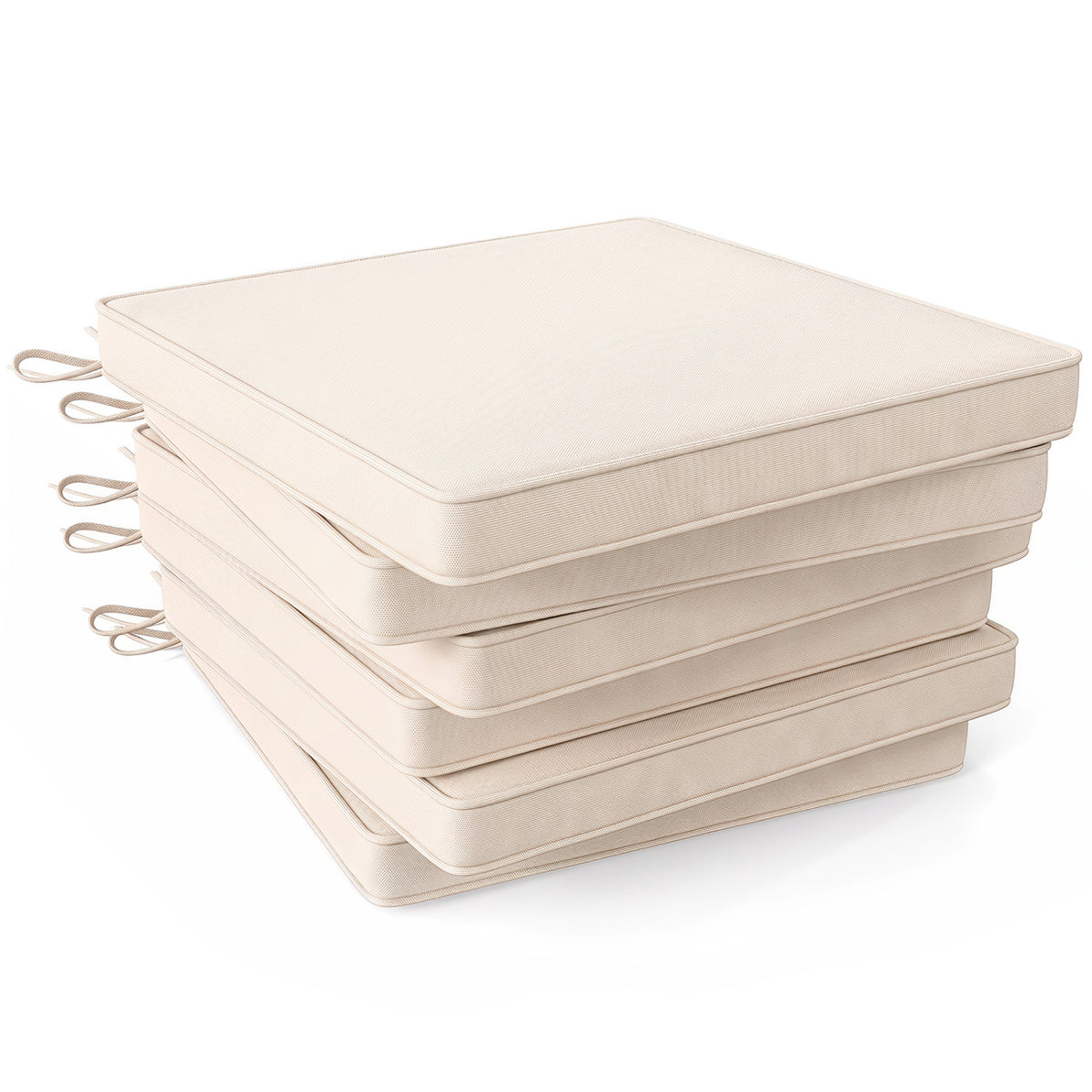 Outdoor Chair Cushion Set of 6 Waterproof Olefin Seat Cushions