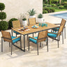 Outdoor Chair Cushion Set of 6 Waterproof Olefin Seat Cushions
