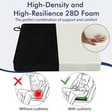 Outdoor Chair Cushion Set of 2 Waterproof Fade-Resistant Olefin Seat Cushions