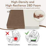 Outdoor Chair Cushion Set of 2 Waterproof Fade-Resistant Olefin Seat Cushions