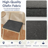 Outdoor Chair Cushion Set of 2 Waterproof Fade-Resistant Olefin Seat Cushions