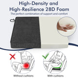 Outdoor Chair Cushion Set of 2 Waterproof Fade-Resistant Olefin Seat Cushions